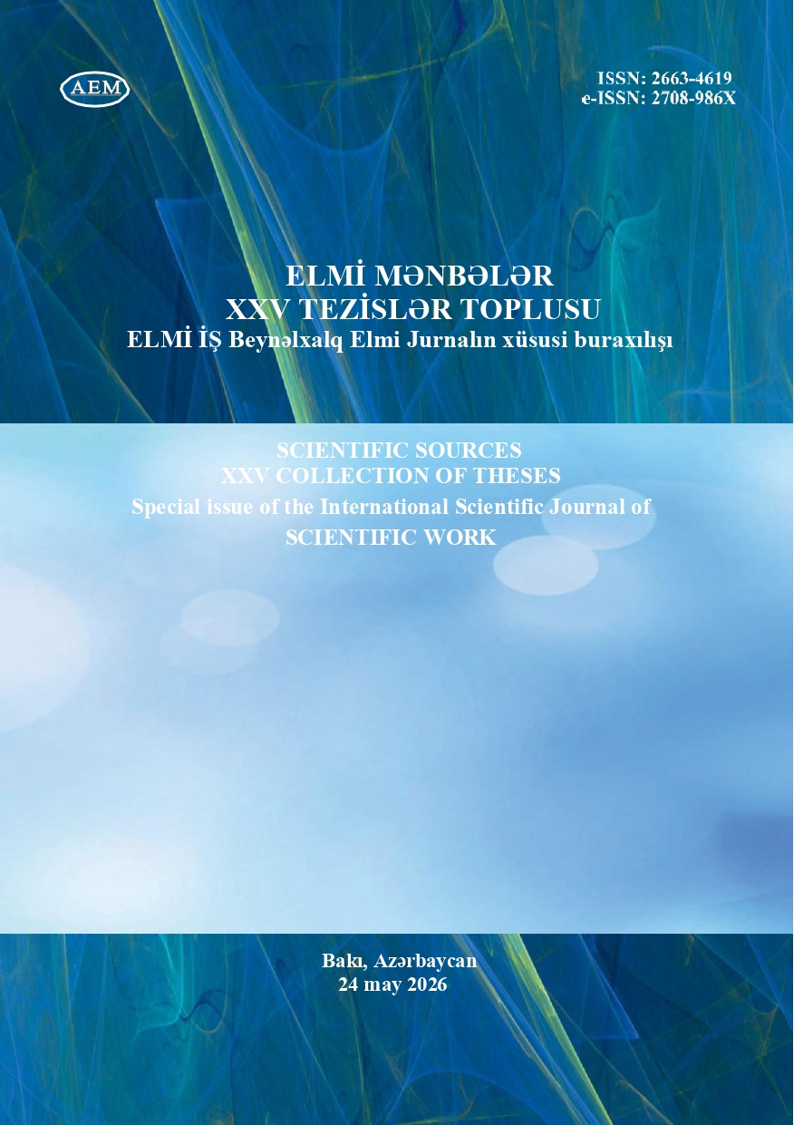 ELMİ MƏNBƏLƏR XXV TEZİSLƏR TOPLUSU